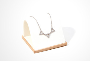 3TRIANGLE CUBIC NECKLACE - silver